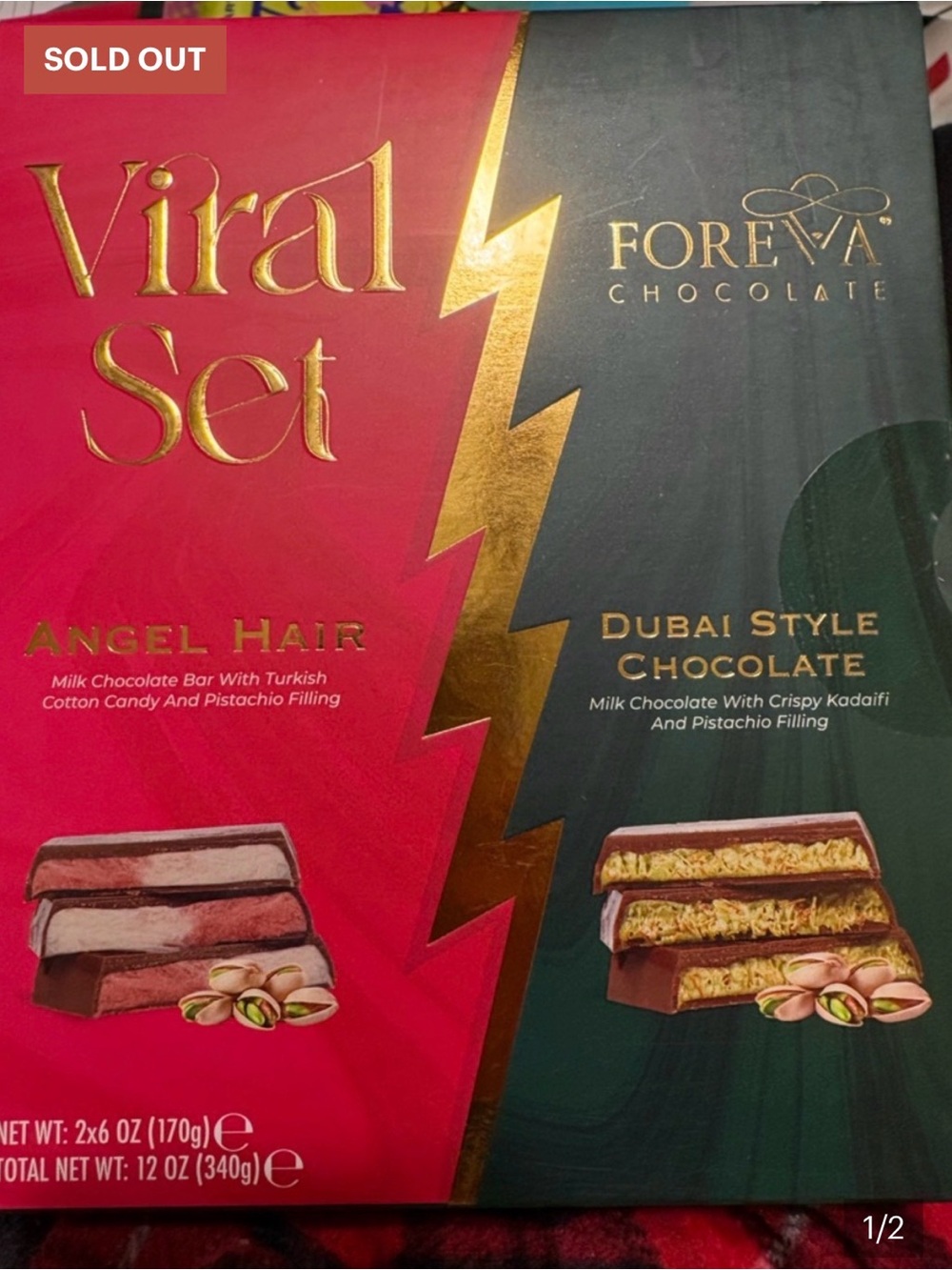 Chocolate Viral Set - Angel Hair & Dubai Style (Red/Green)